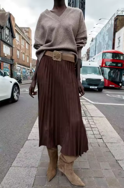 GONNA PLISSE' SCAMOSCIATA