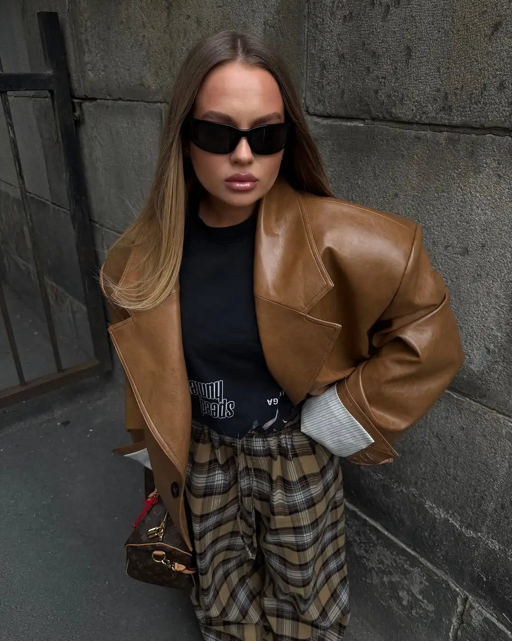 GIACCA OVERSIZE IN ECOPELLE