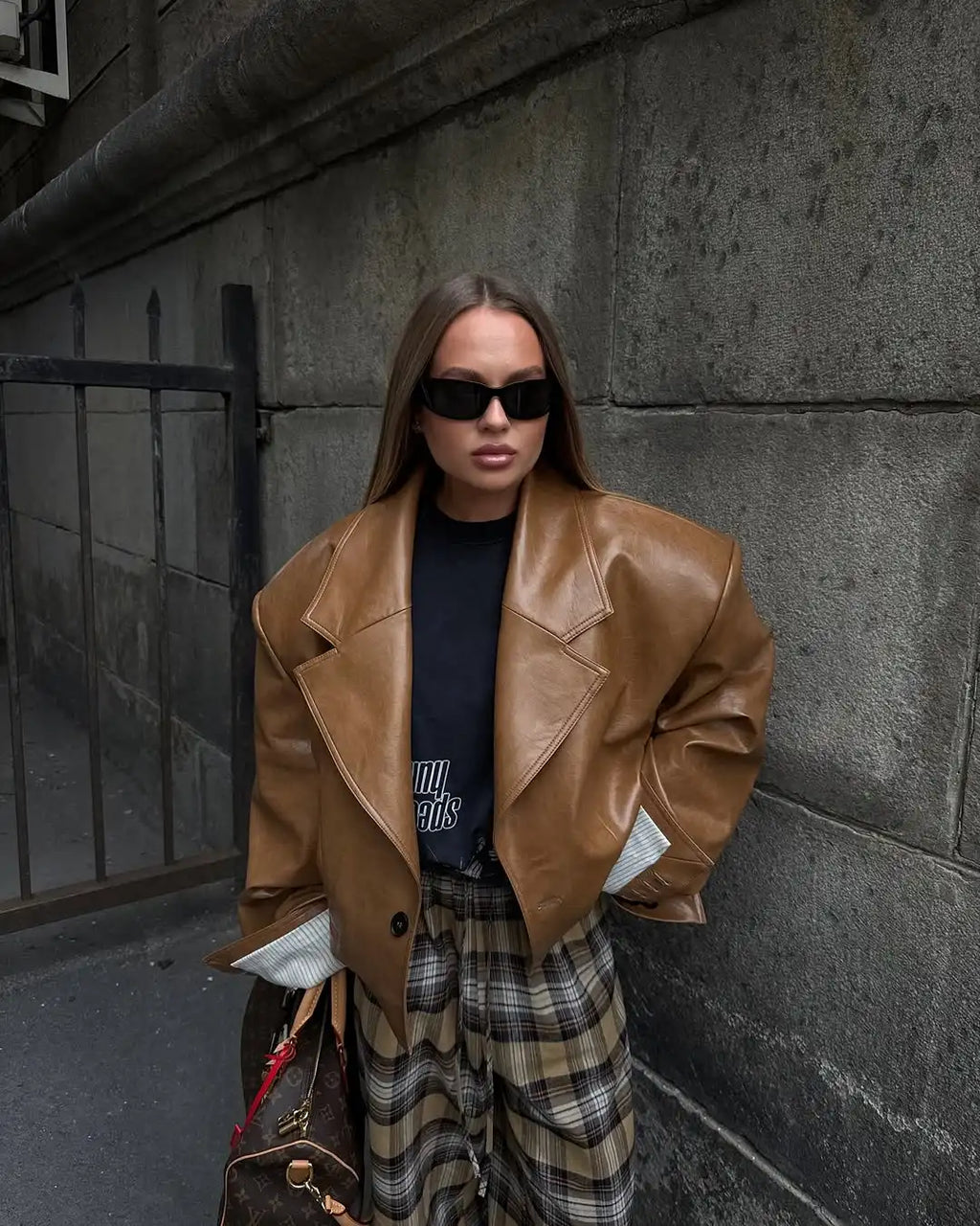 GIACCA OVERSIZE IN ECOPELLE