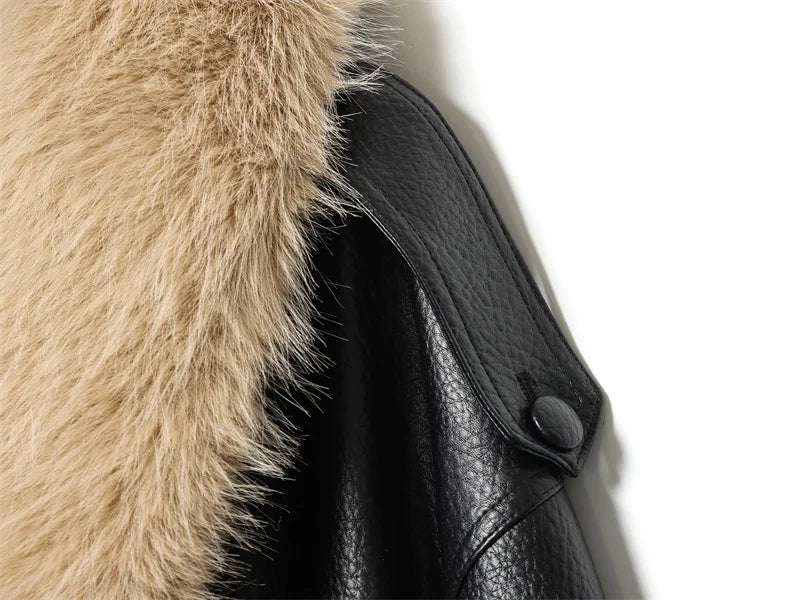 BOMBER IN ECOPELLE COLLO IN PELLICCIA