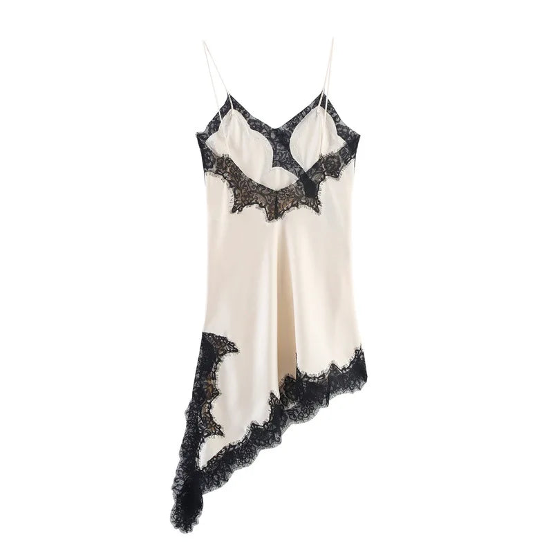 VESTITO SOTTOVESTE CORTO CON PIZZO