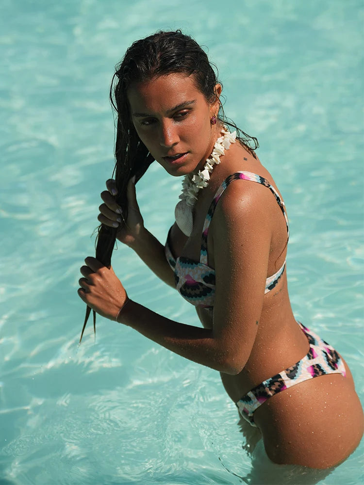 BIKINI BALCONETTE STAMPA GEOMETRICA