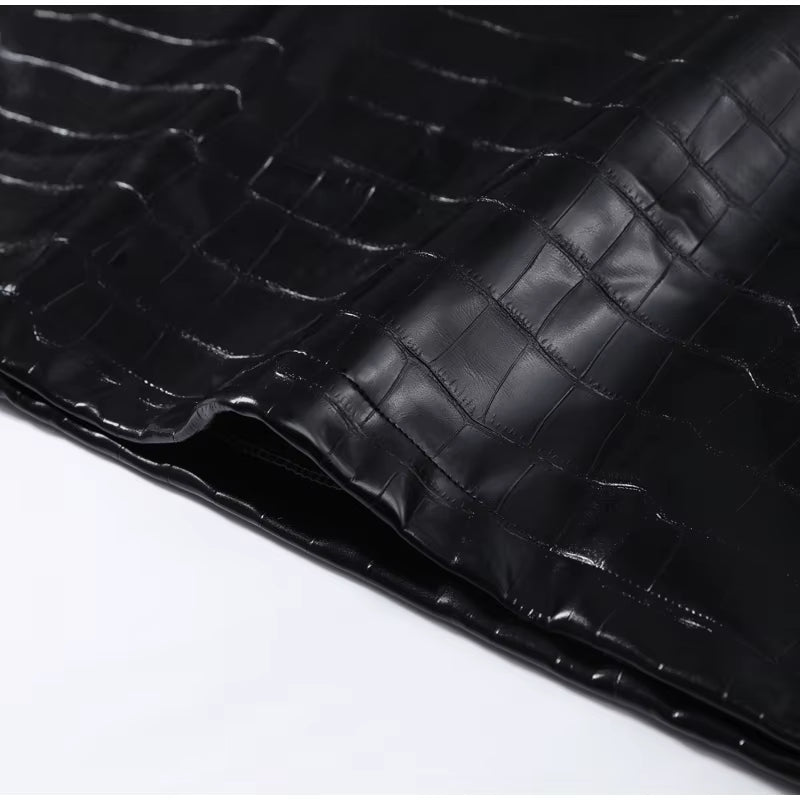 GIACCA OVERSIZE EFFETTO COCCODRILLO