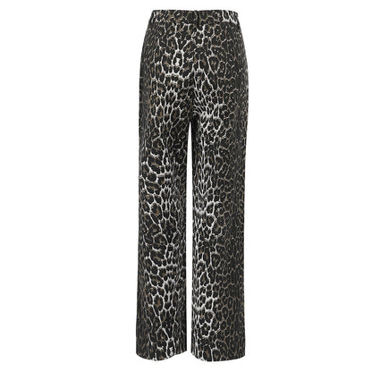 PANTALONI IN DENIM ANIMALIER