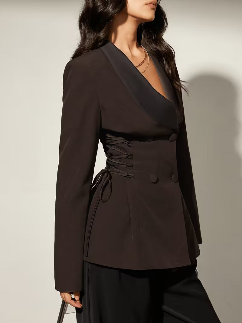 BLAZER SAGOMATO CON LACCETTI