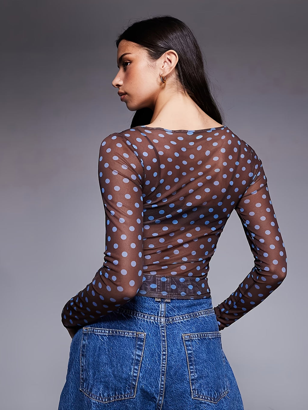 MAGLIETTA IN TULLE A POIS