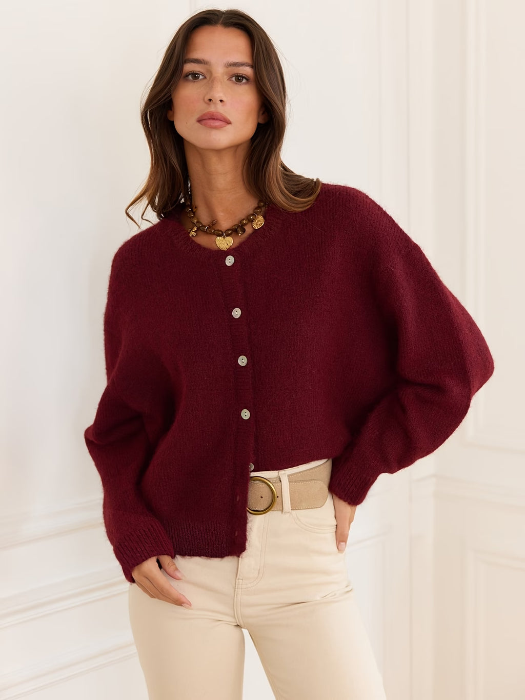 CARDIGAN BORDEAUX