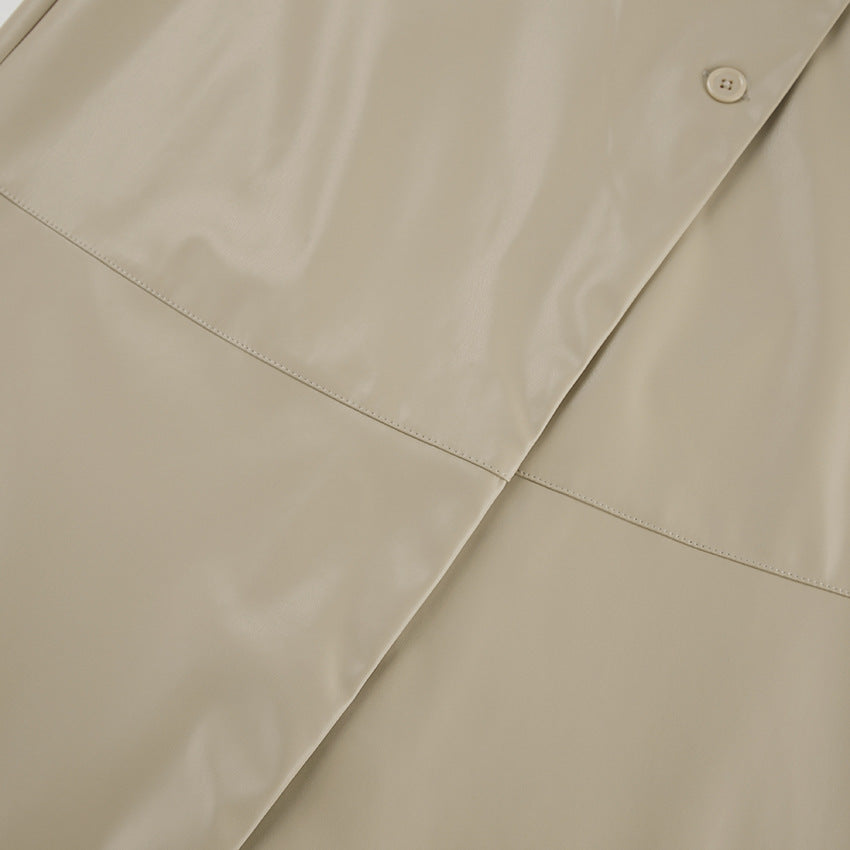 LONG ECO-LEATHER SKIRT