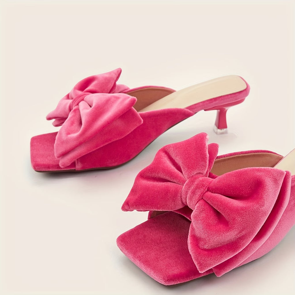 SANDALI CON TACCO MAXI FIOCCO