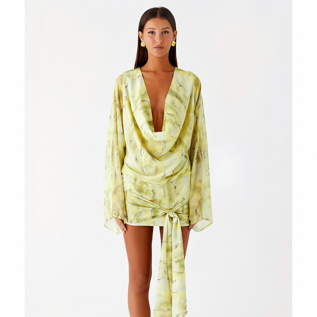 Abito Mini Chiffon Lime - 1:1
