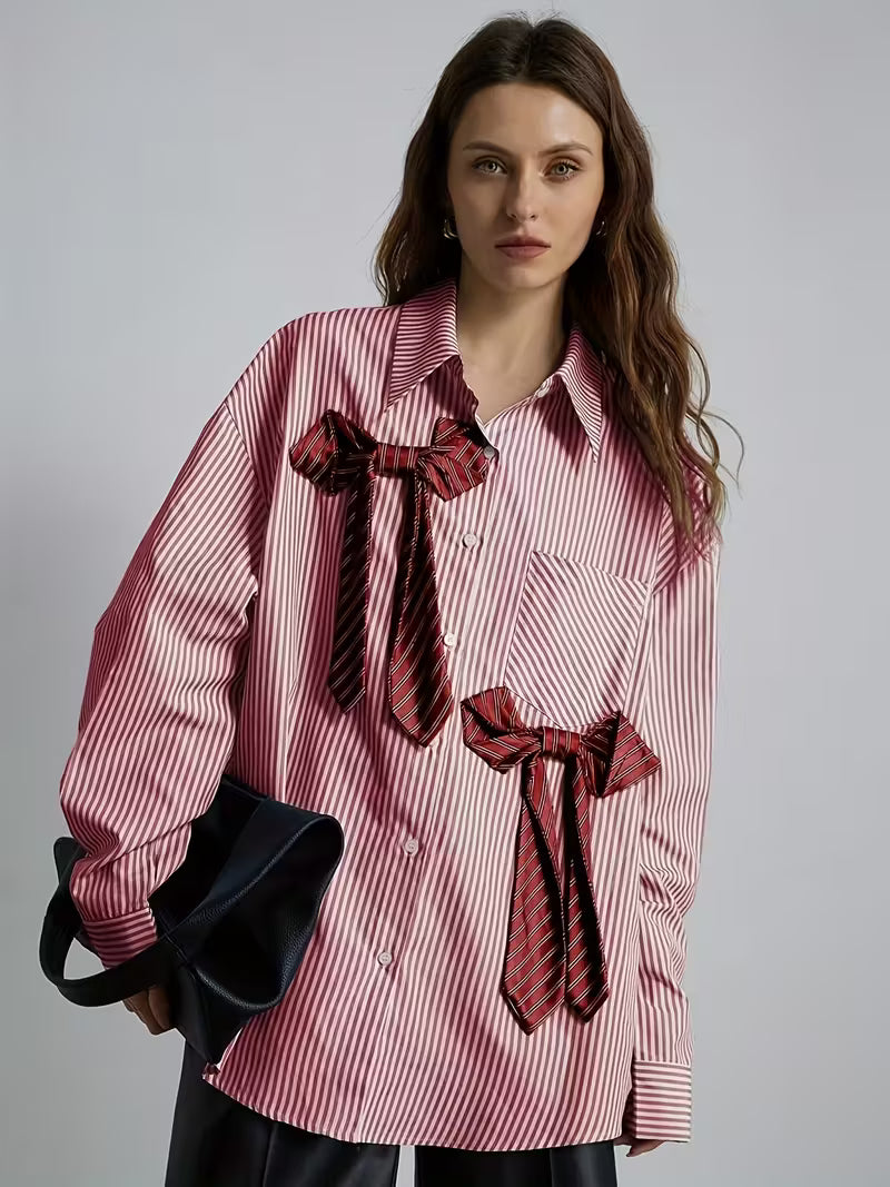 CAMICIA A RIGHE FIOCCHI