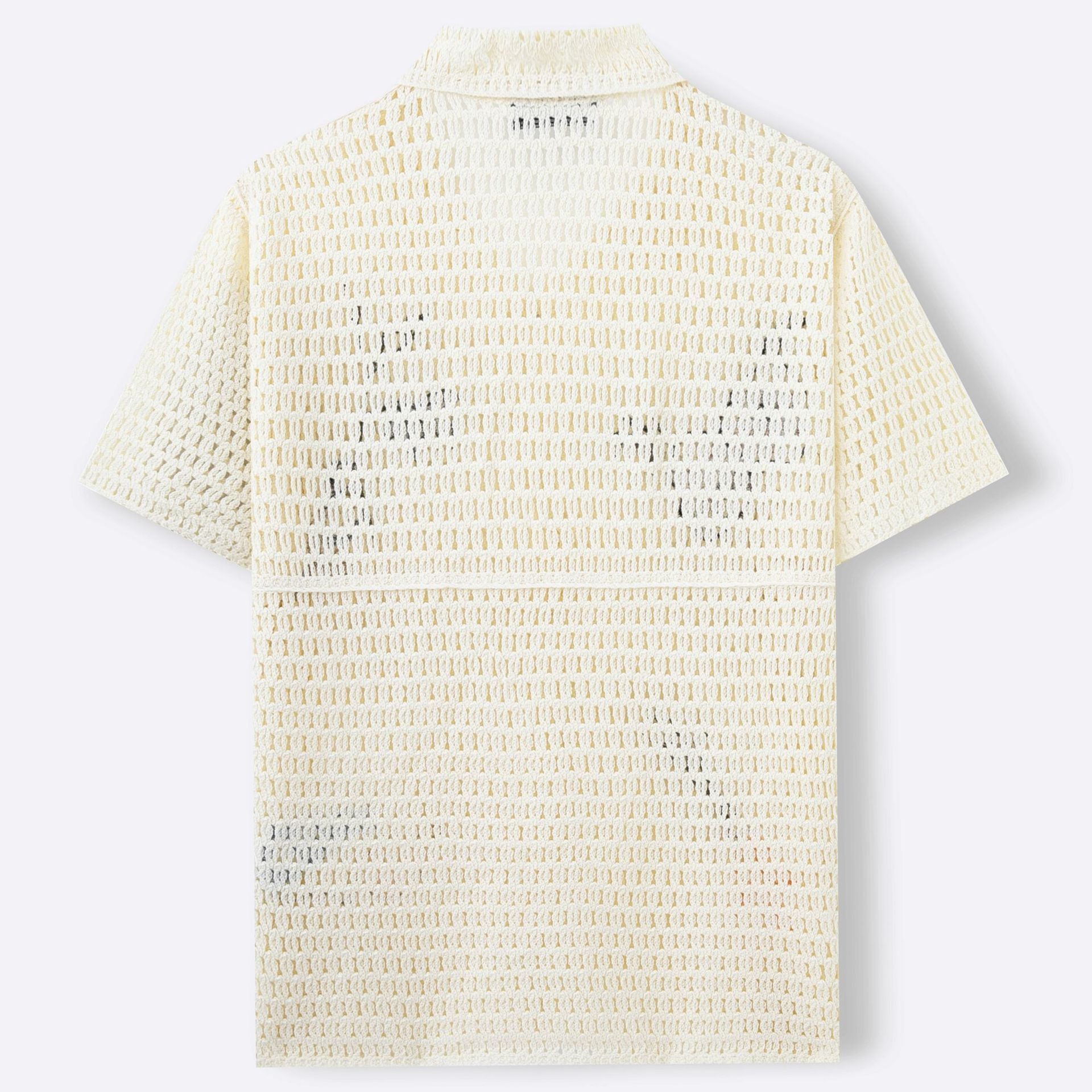 CAMICIA IN MAGLIA TRAFORATA CON RICAMI