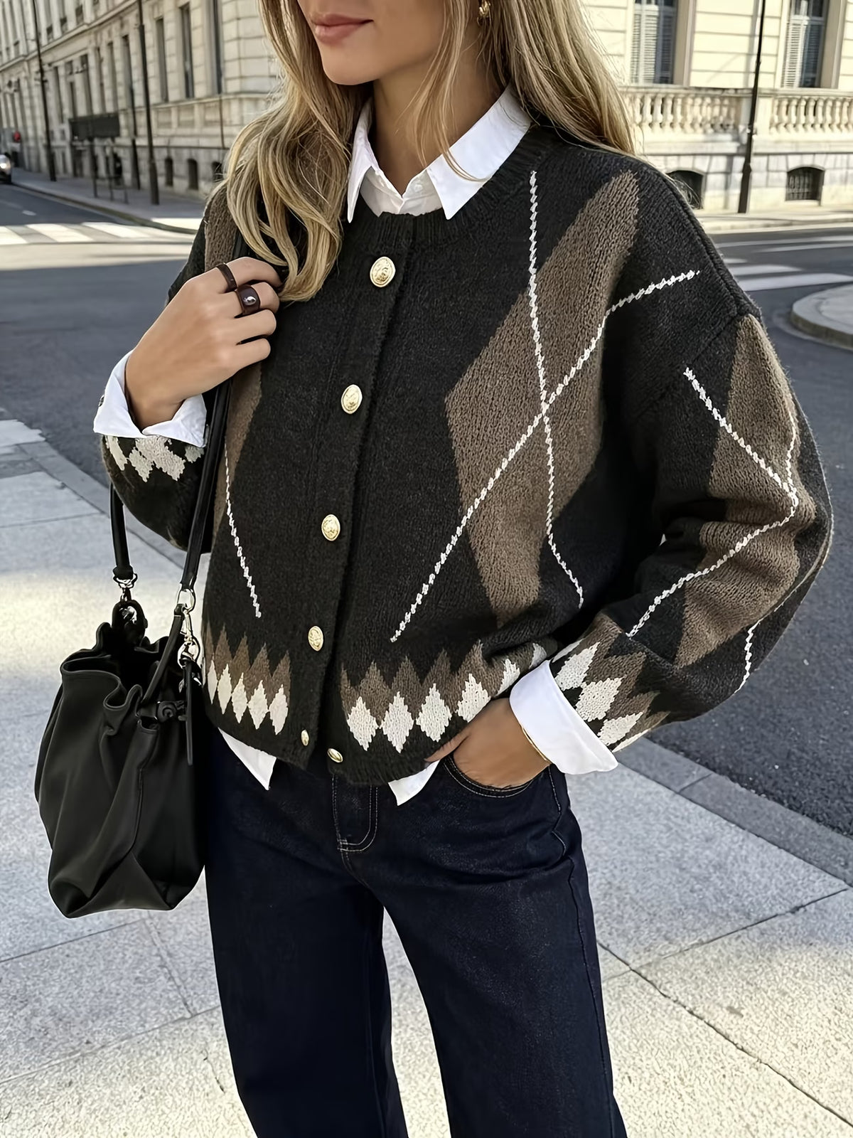CARDIGAN A ROMBI