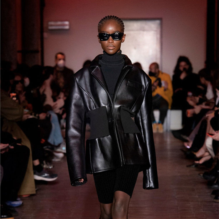 BLAZER ECOPELLE CORSETTO