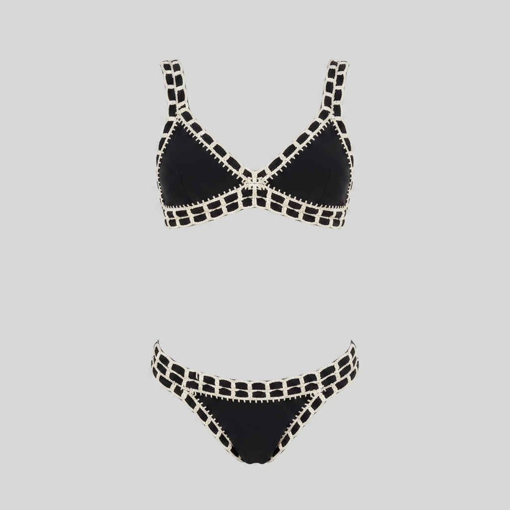 BIKINI CROCHET BLACK&WHITE