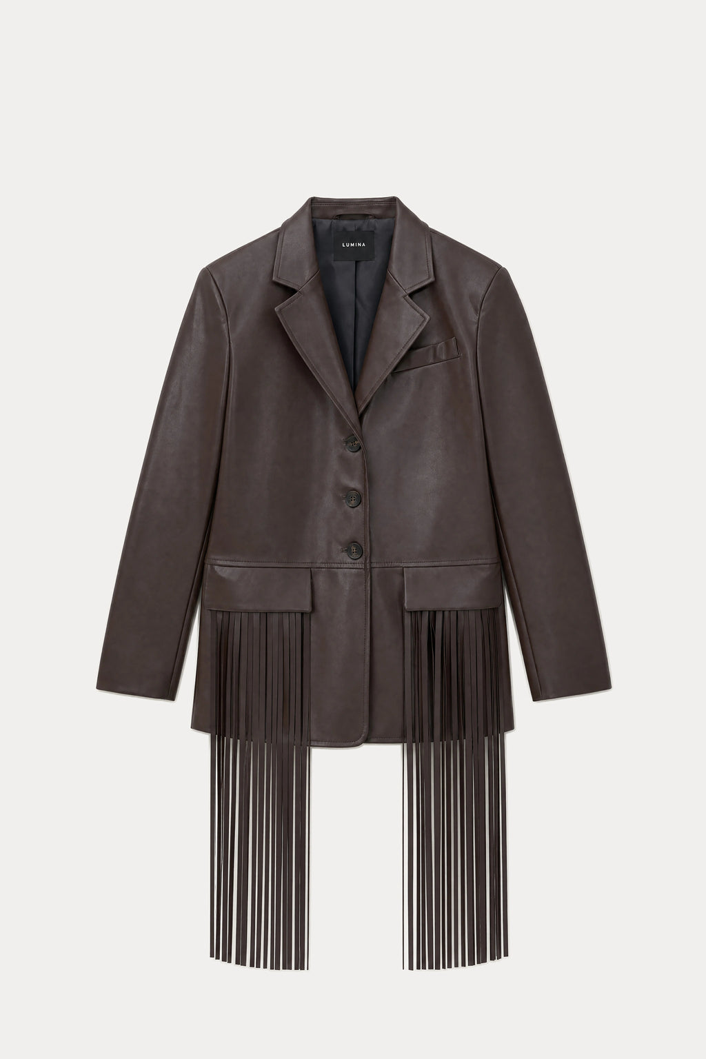 BLAZER ECOPELLE CON FRANGE by Lumina