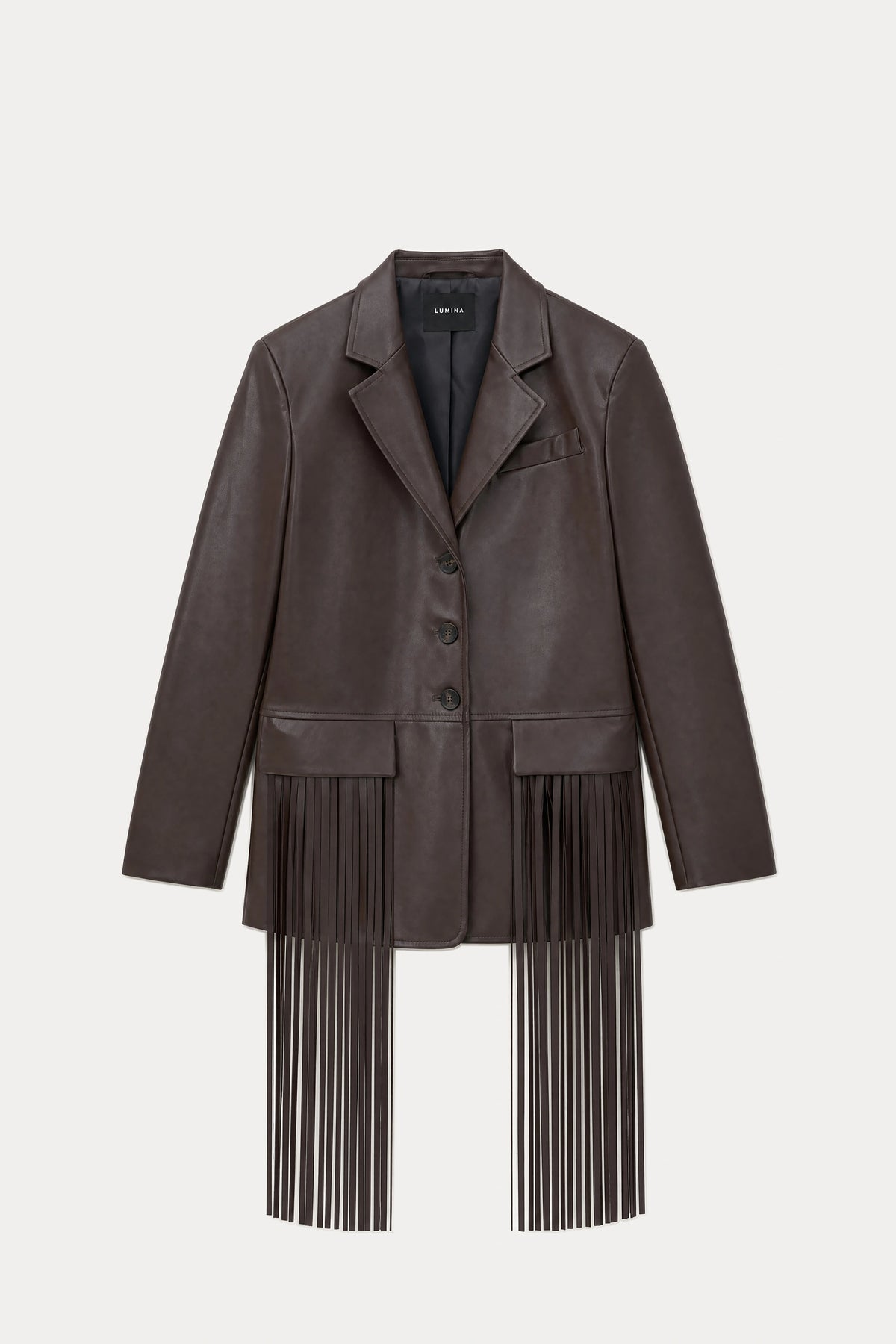 BLAZER ECOPELLE CON FRANGE by Lumina
