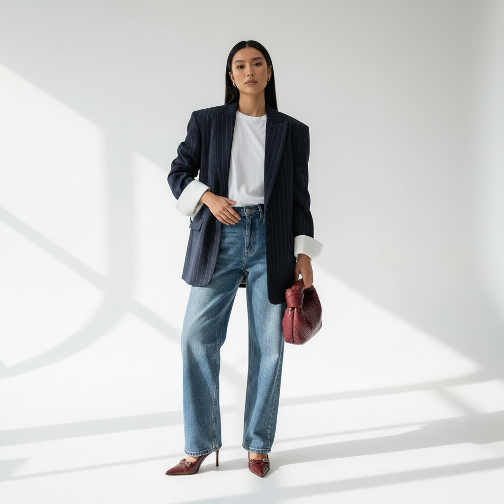 Blazer lapel pose