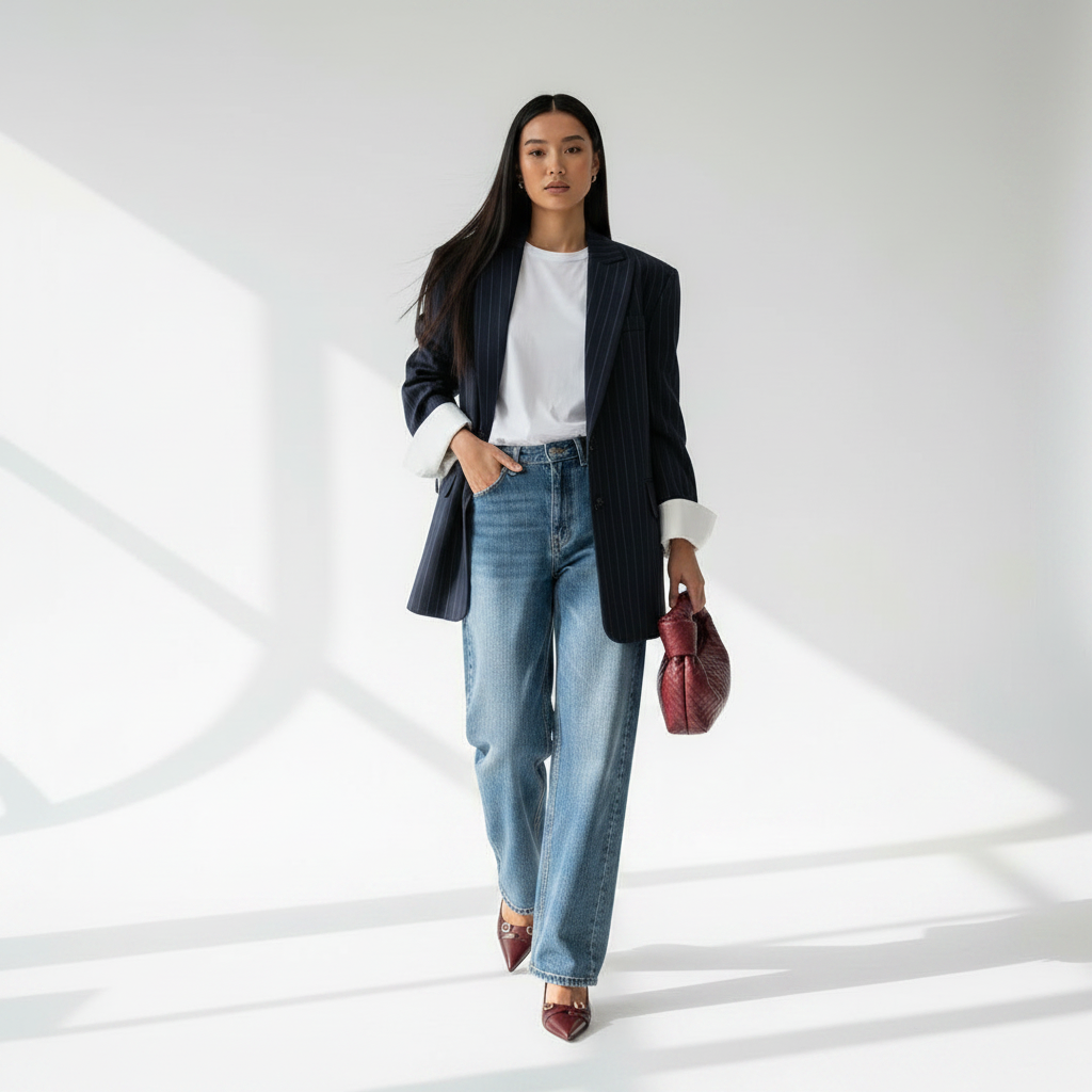 Blazer walking pose
