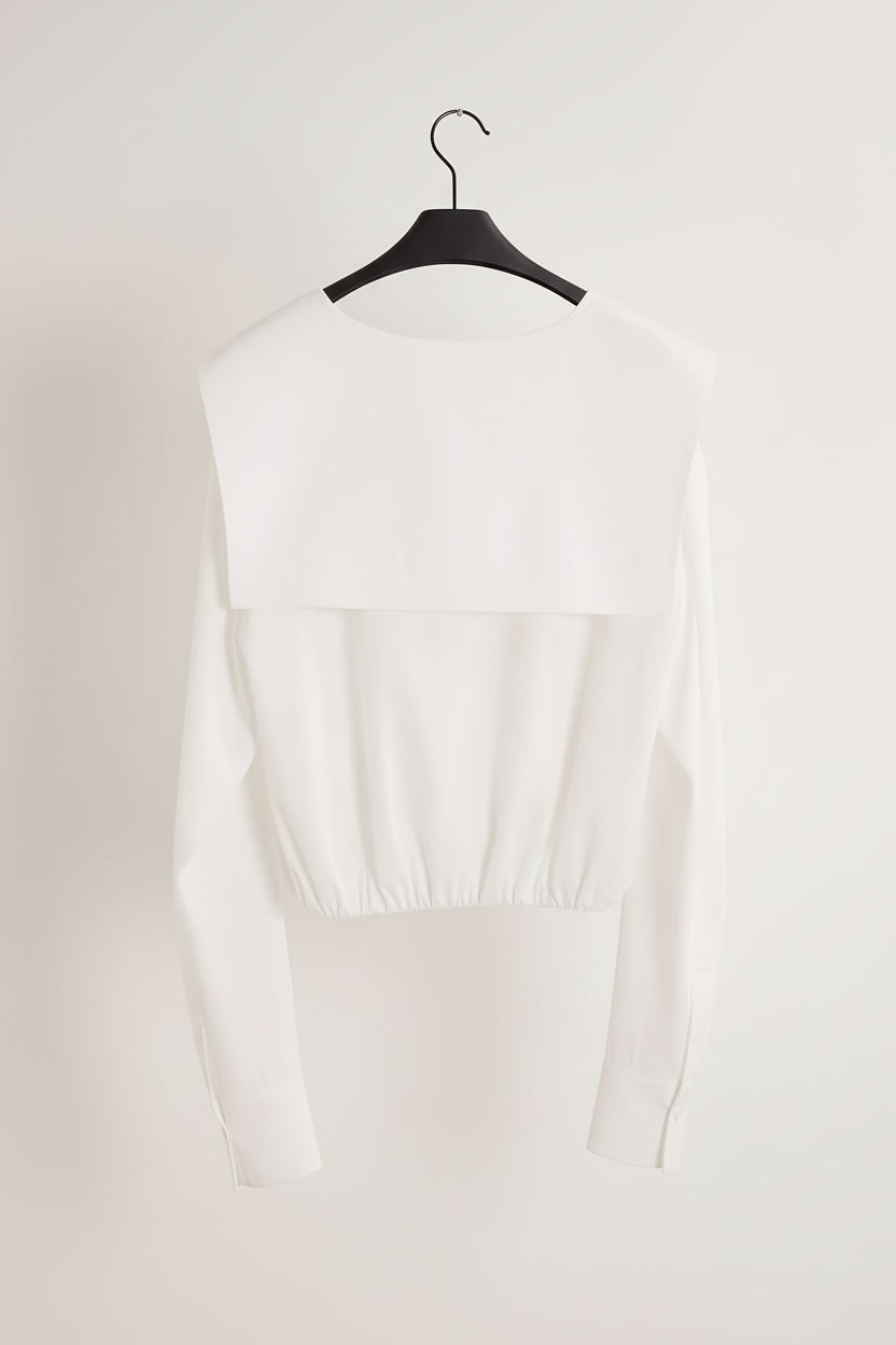 CAMICIA BIANCA CON COLLETTO MAXI