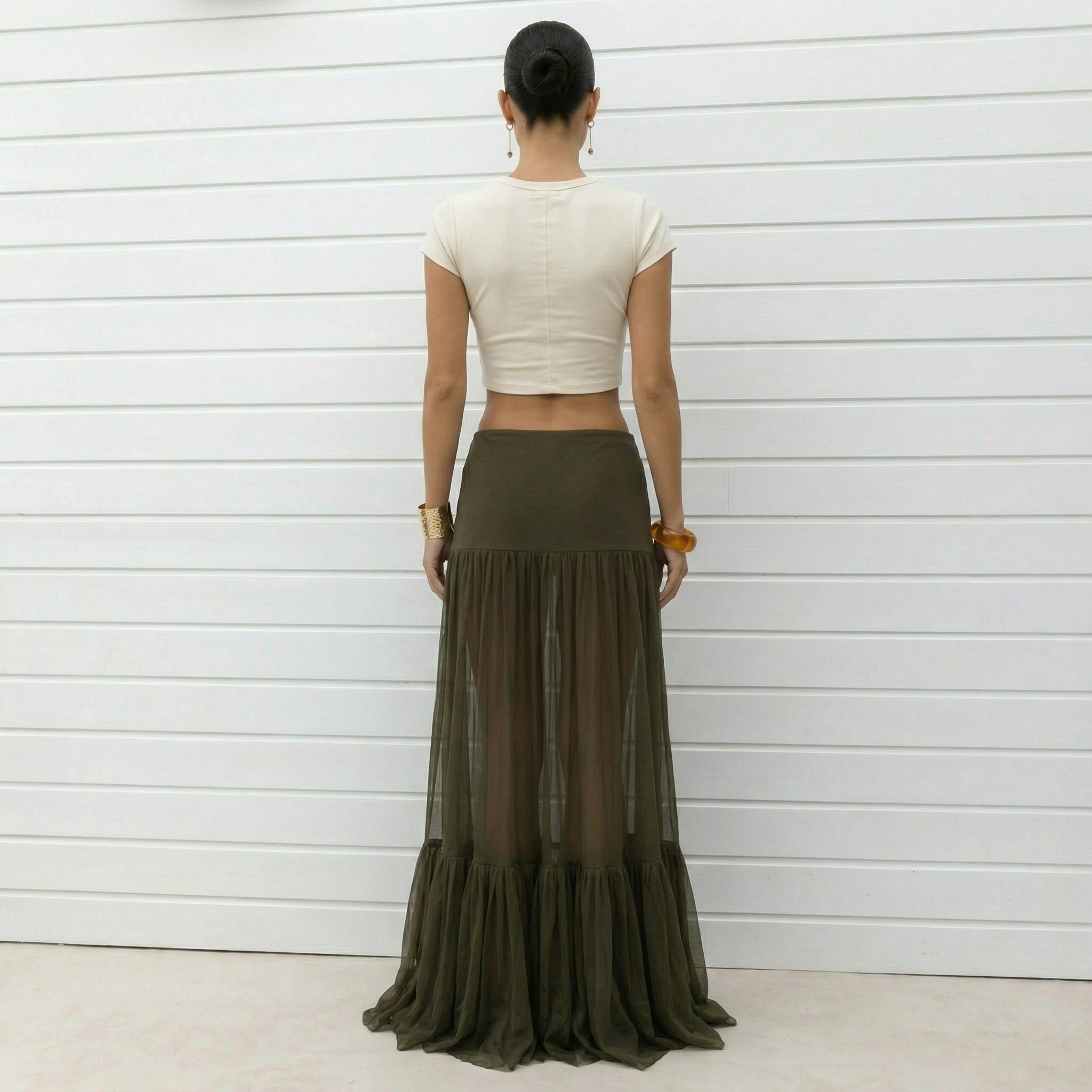 GONNA LUNGA IN TULLE