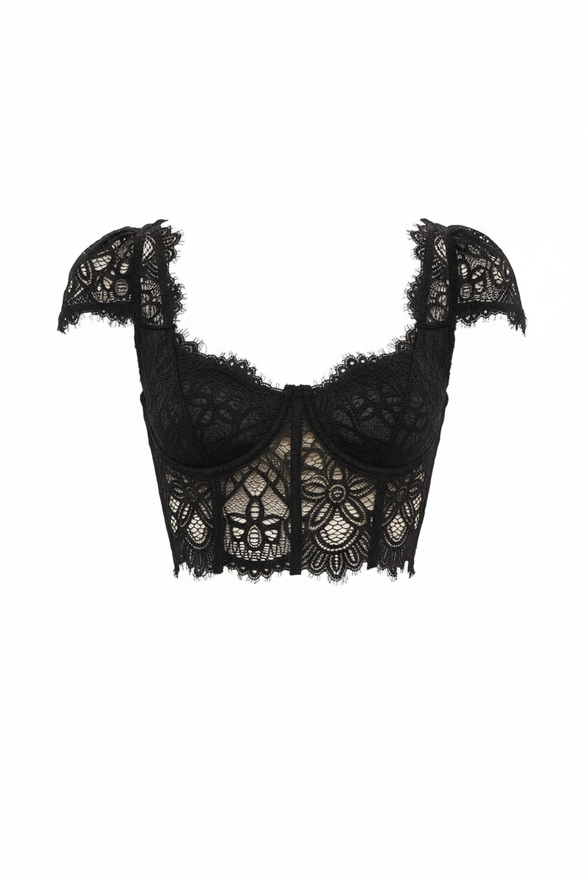 TOP CORSETTO IN PIZZO
