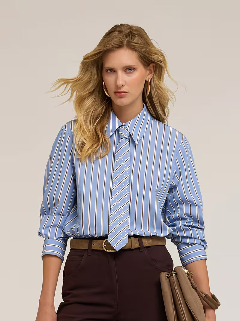 CAMICIA A RIGHE CRAVATTA