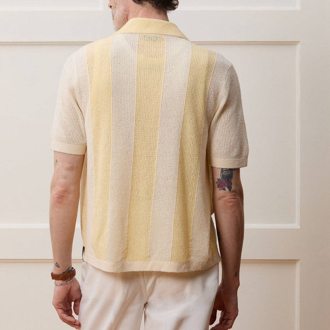 CAMICIA A MANICHE CORTE IN MAGLIA