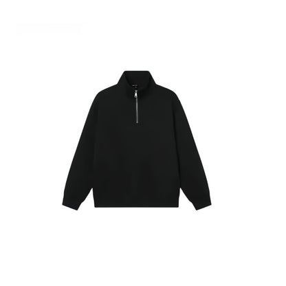 FELPA BASIC CON COLLO E CERNIERA