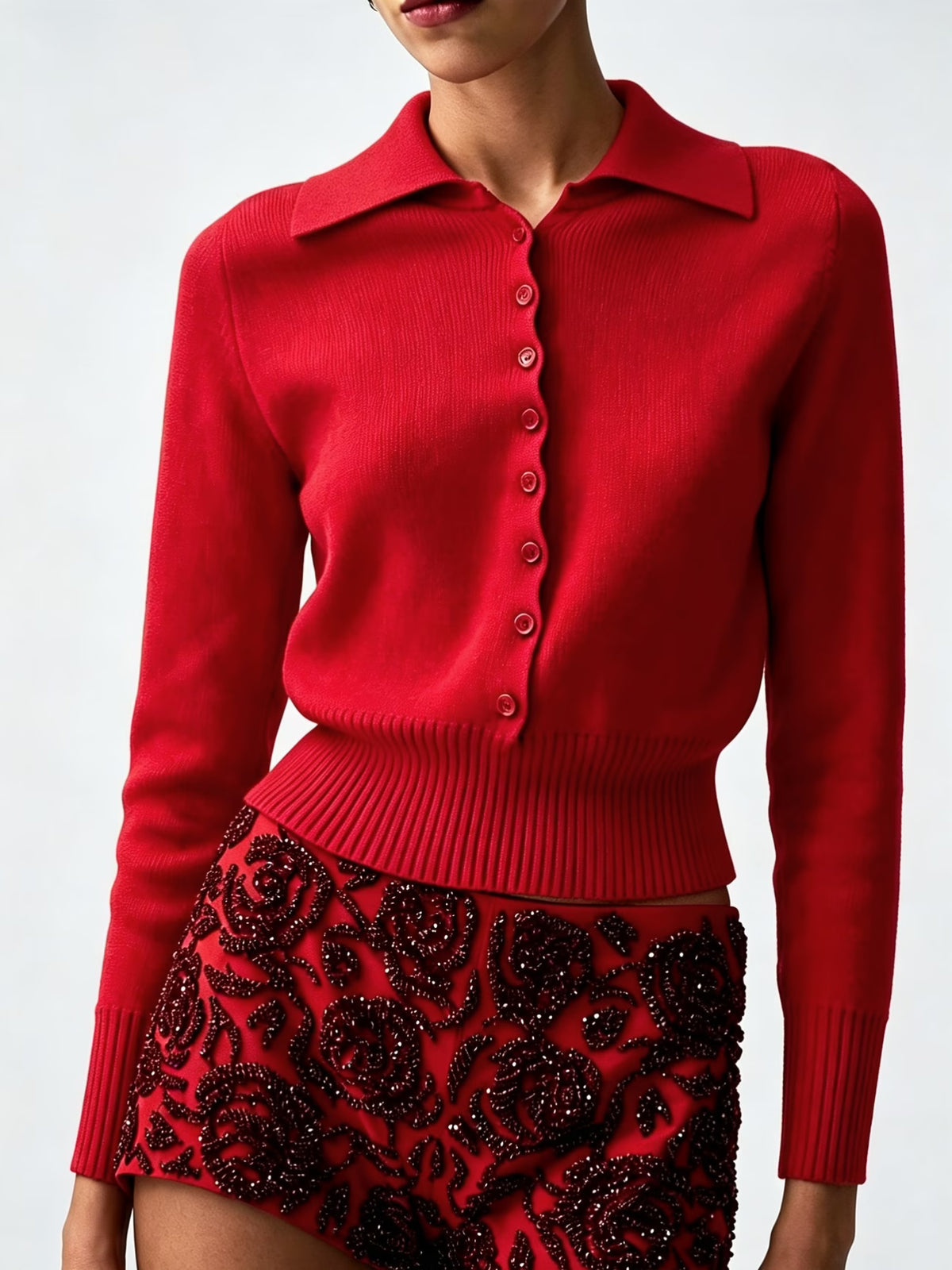 CARDIGAN CON COLLETTO
