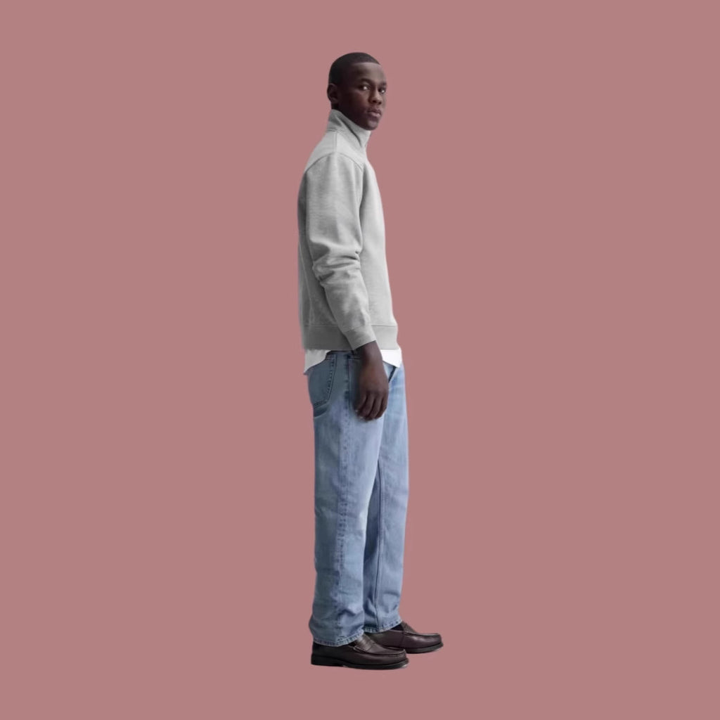 FELPA BASIC CON COLLO E CERNIERA