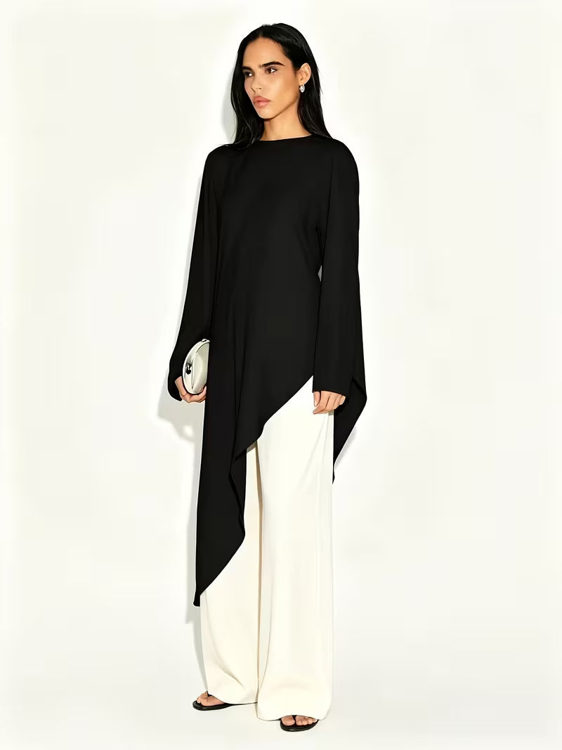 MAGLIA LUNGA ASIMMETRICA