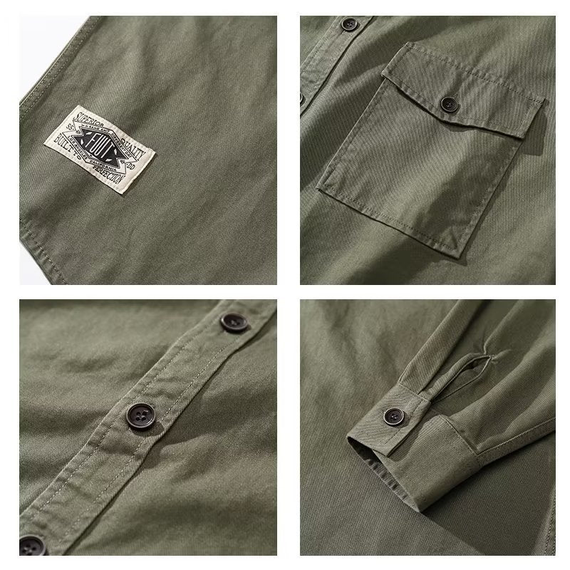 GIACCA CAMICIA IN COTONE PESANTE