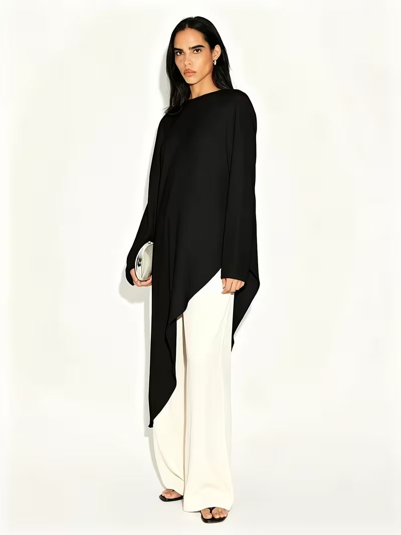 MAGLIA LUNGA ASIMMETRICA