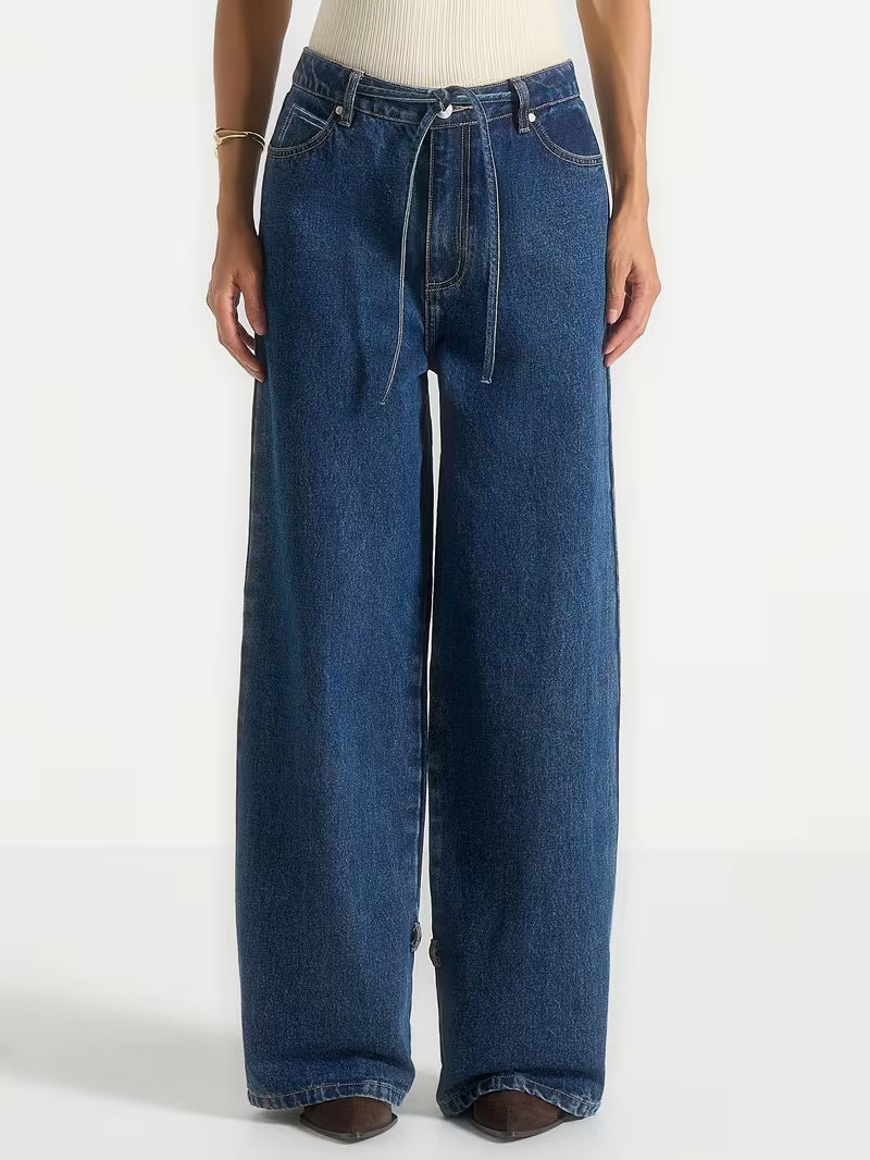 JEANS BALLOON CON LACCI ALLE CAVIGLIE