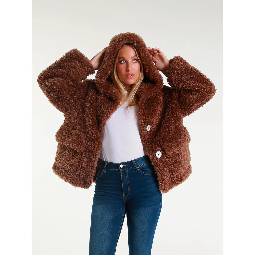 GIACCA ECOPELLICCIA CON CAPPUCCIO