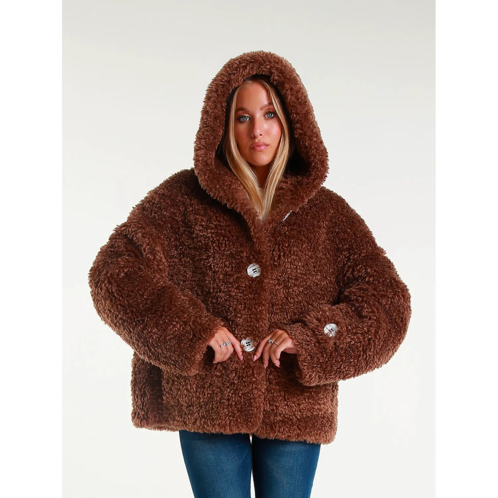 GIACCA ECOPELLICCIA CON CAPPUCCIO