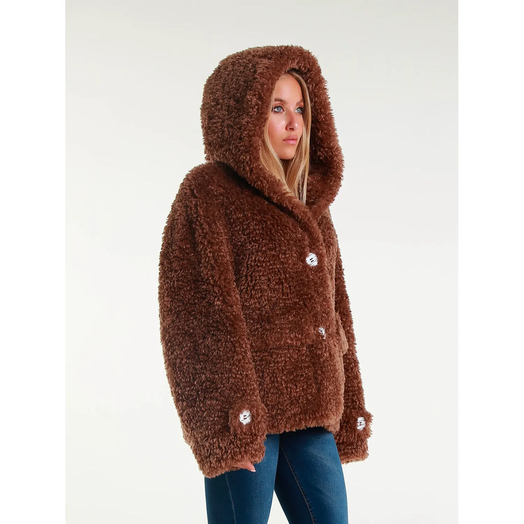 GIACCA ECOPELLICCIA CON CAPPUCCIO