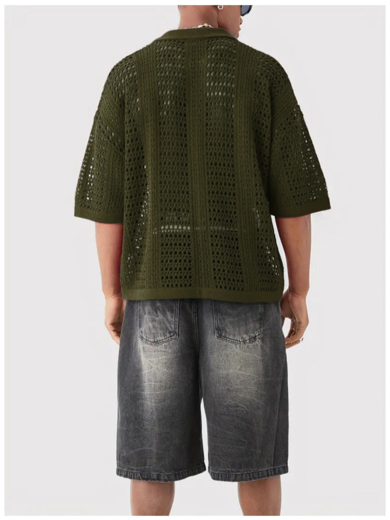 POLO IN MAGLIA TRAFORATA