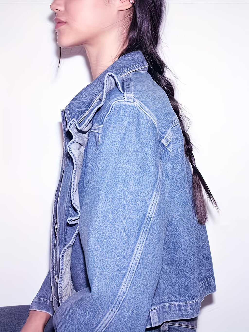 GIUBBINO DENIM ROUCHES