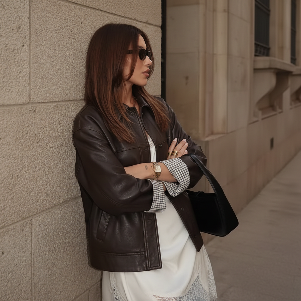 Leather Jacket - Wall Lean