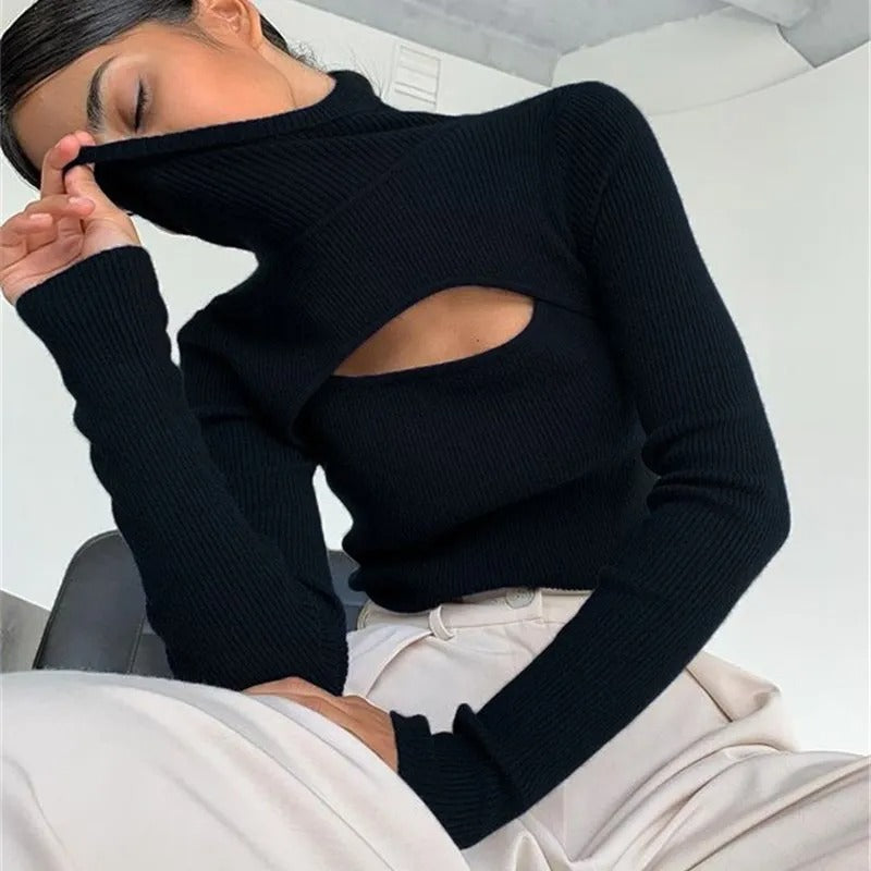 CUT-OUT SWEATER