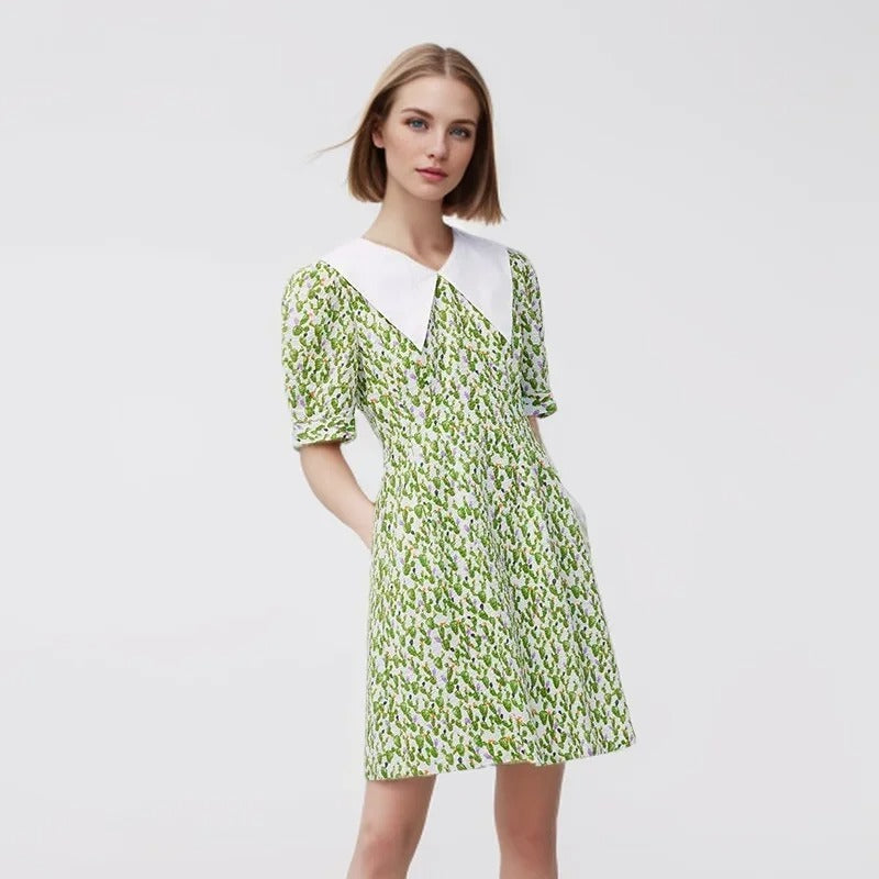 VESTITO CACTUS CON COLLETTO