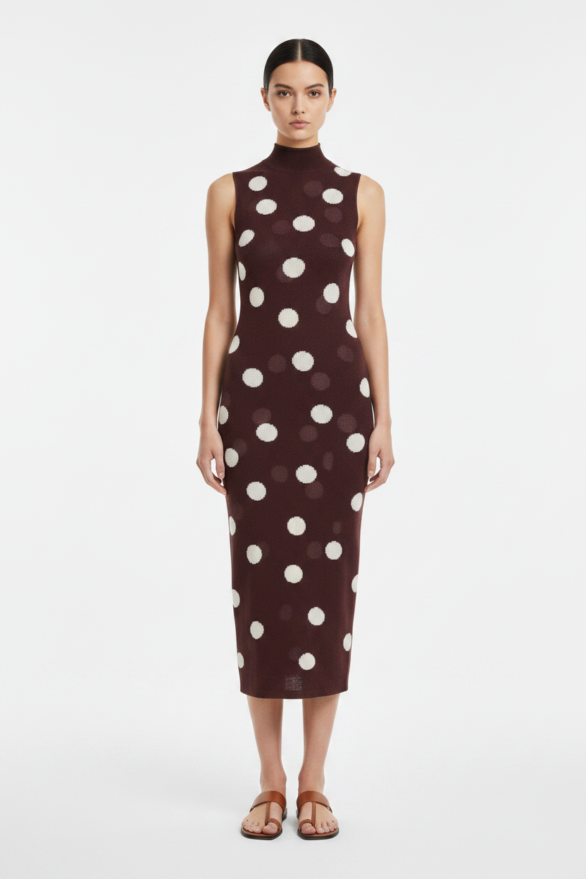 VESTITO IN MAGLIA A POIS