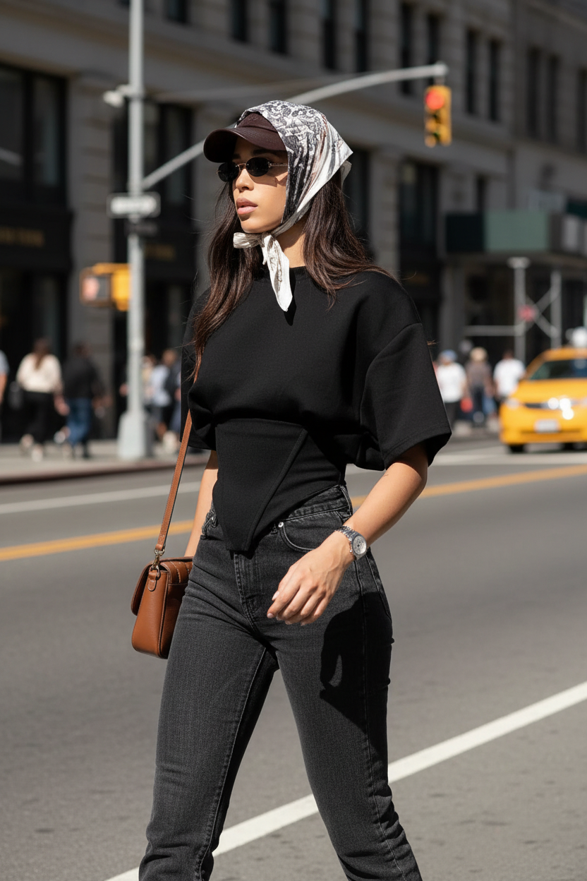 T-SHIRT CON DETTAGLIO CORSETTO