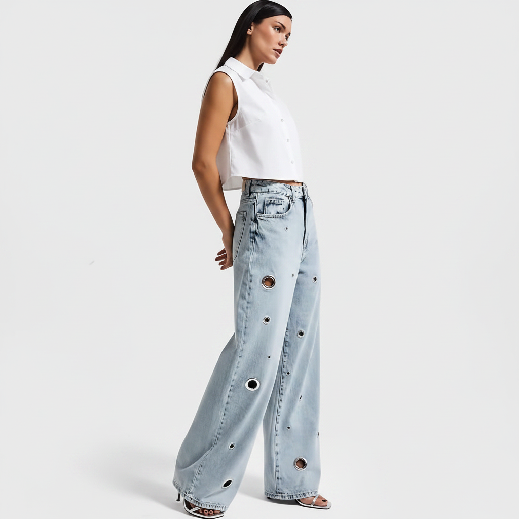 Modella Jeans Laterale