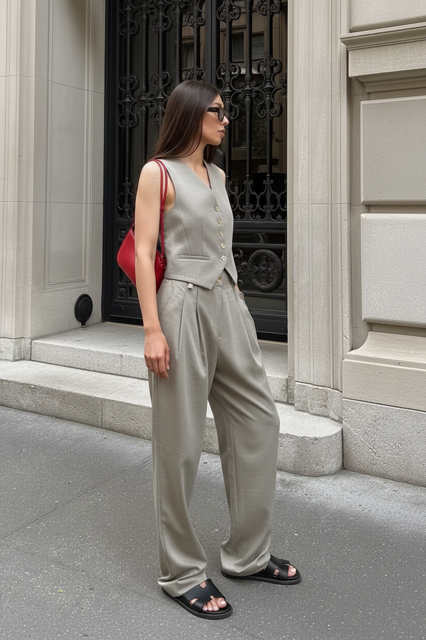 SET COORDINATO GILET E PANTALONE