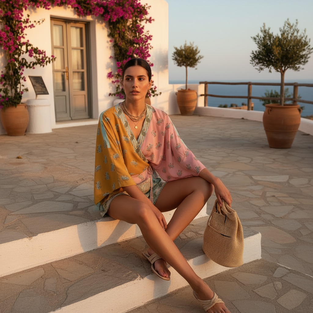 Paisley Set - Sitting Pose Mediterranean