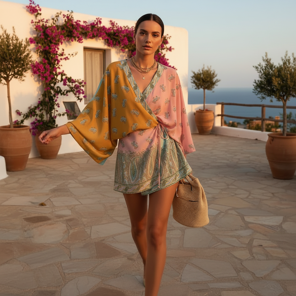 Paisley Set - Walking Pose Mediterranean