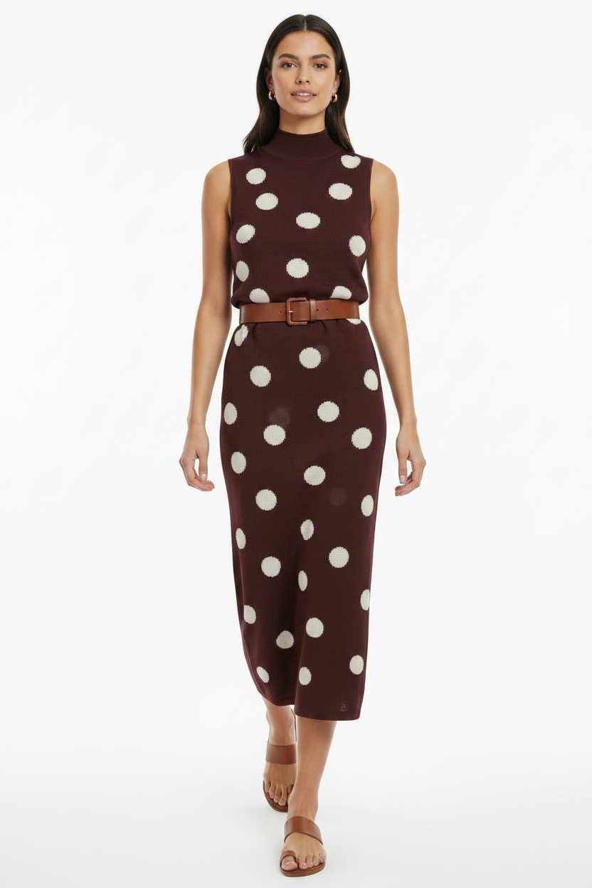 VESTITO IN MAGLIA A POIS